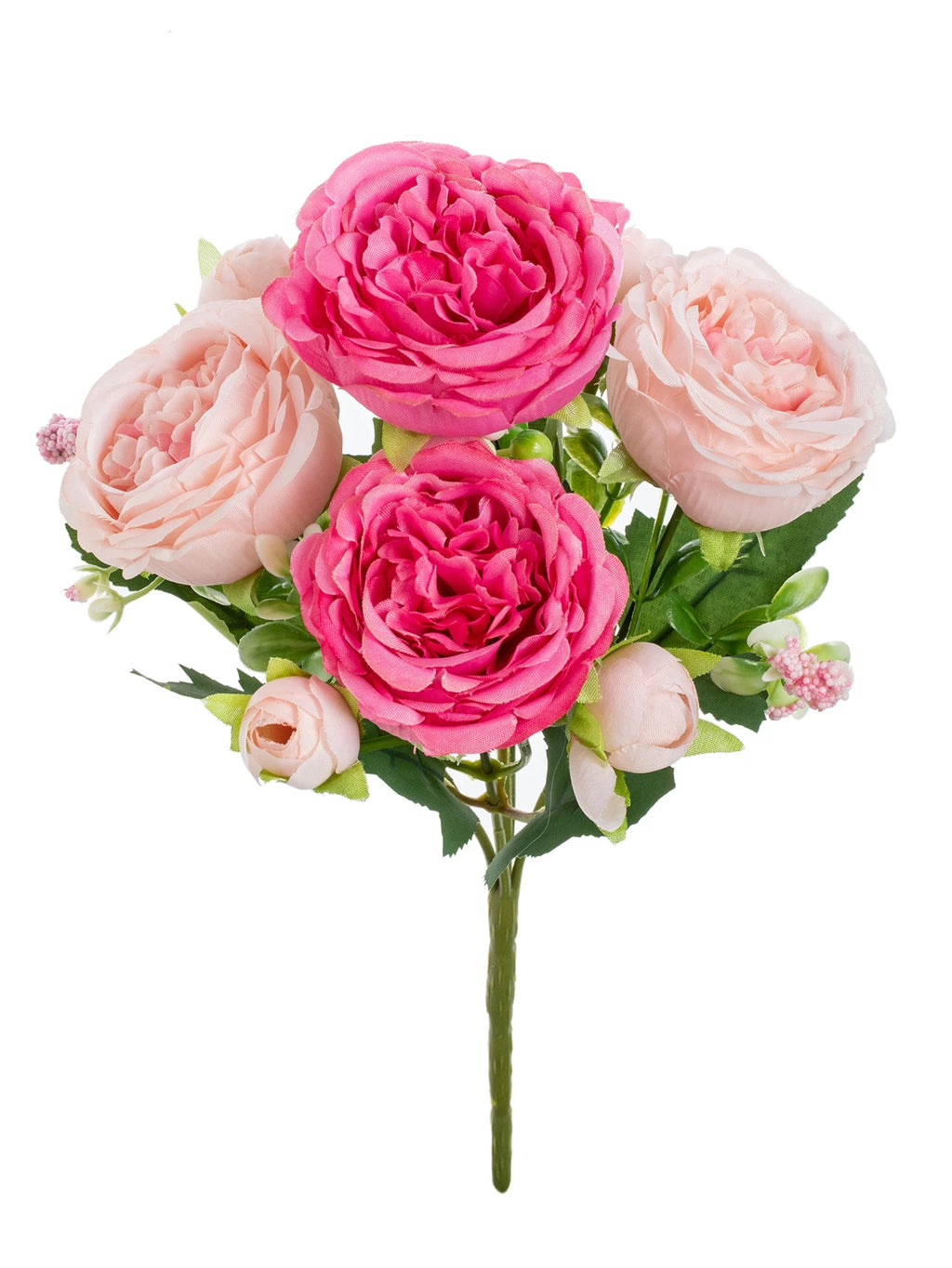 9 Head Peony Bouquet - Artificial Flowers for Weddings
