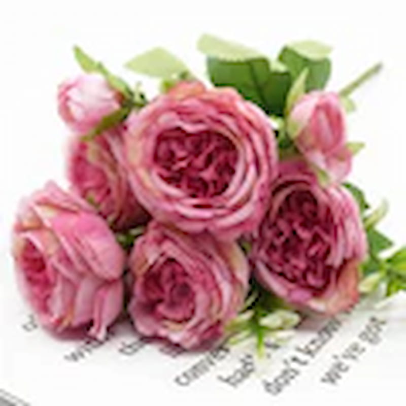 9 Head Peony Bouquet - Artificial Flowers for Weddings